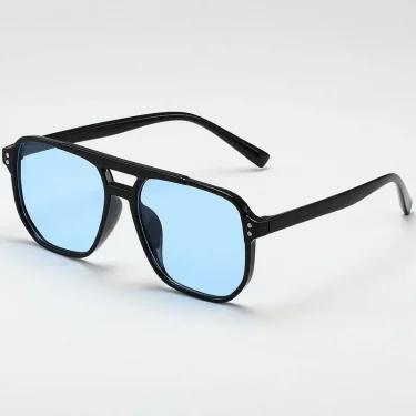 Vintage Men Women Big Sunglasses Men Square Shades Brand Designer Unisex Sun Glasses Black Lense Male Female Sunglasses UV400 2