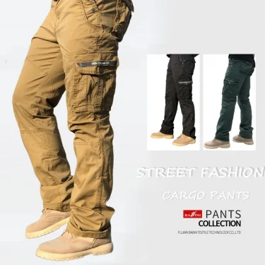 Men's Fashion Work Pants Outdoor Wear-resistant Mountaineering Trousers Work Clothes Street Fashion Cargo Pants 1