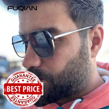 Luxury Metal Photochromic Sunglasses Men Women Fashion Polarized Sun Glasses Stylish Chameleon Anti-glare Driving Shades UV400