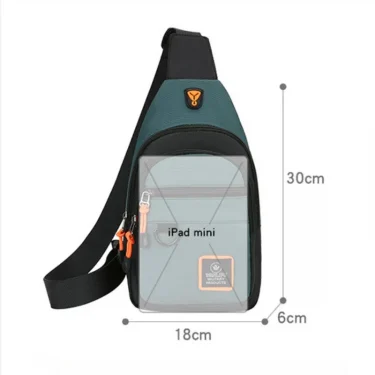 Fashion Men's Chest Bag Handbag Lightweight Oxford Fabric Crossbody Shoulder Bag Stylish Casual Men's Waist Packs Male Chest Bag 6