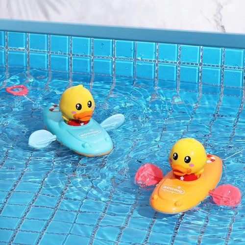 1 Pc Baby Bath Toys Little Yellow Duck Kayak Toy Swimming Pool Bathroom Toy Игрушки Для Детей Іграшки Для Вани Patito De Hule