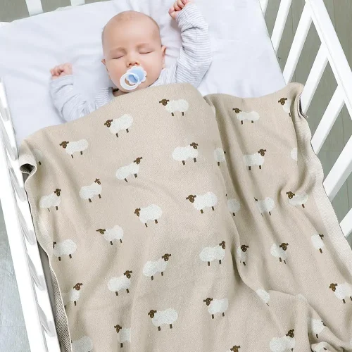 Baby Blankets Newborn Swaddle Wrap 100*80 CM Cotton Knitted Infant Kids Stroller Bedding Quilt Super Soft Children's Accessories 3