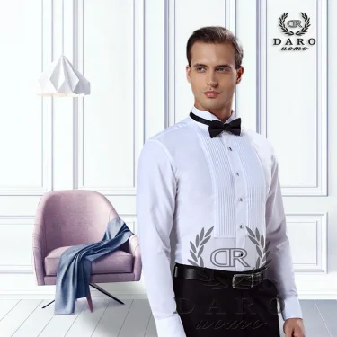 DR DARO UOMO Mens shirts white tuxedo shirt party wedding shirt 883-white 1