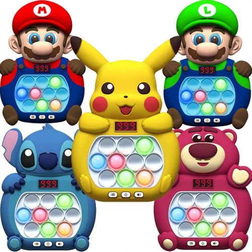 Disney Stitch Mickey Quick Push Game Console Upgraded Fingertip Press It Competition Squeeze Relieve Stress Children Toys