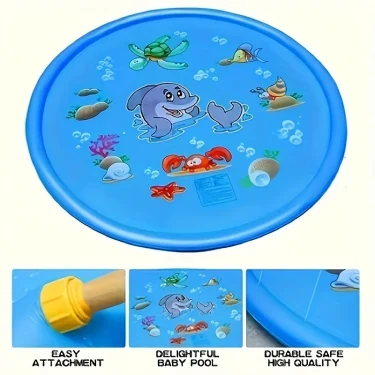 Children Play Spray Mat 100cm Beach Inflatable Water Sprinkler Pad Outdoor Game Toy Lawn Swimming Pool Mat Kids Toys 4