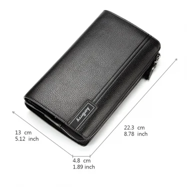Baellerry Men Clutch Bag Large Capacity Men Wallets Cell Phone Pocket Passcard Pocket High Quality Multifunction Wallet For Men 5