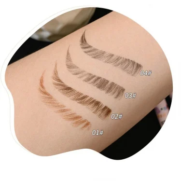4 Colors Eyebrow Pen Waterproof 4 Fork Tip Eyebrow Tattoo Pencil Cosmetic Long Lasting Natural Dark Brown Liquid Eye Brow Pencil 4
