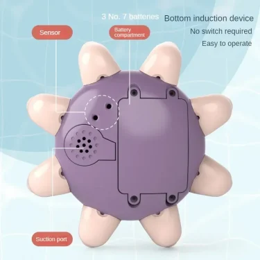 Baby Bath Toys Spray Water Shower Bathing Toys for Kids Electric Whale Bath Ball with Light Music LED Light Toys Bathtub Toy 4