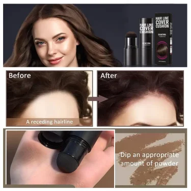 A Multi-Functional Face and Brow Powder To Fill in The Hairline,Portable Hairline Repair Powder for Grey Hair Roots and Thinning 6