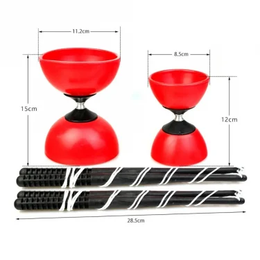 Sensory Training Equipment Leather Chinese Diabolo Soft Thicken Chinese Yo-yo Bowl Shape Diabolo Toy Outdoor 6