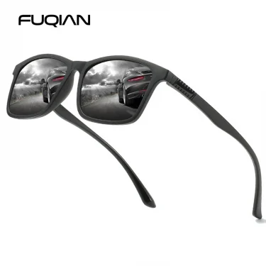 Light Weight TR90 Men Sun Glasses Classic Square Polarized Sunglasses For Male High Quality Driving Eyewear Outdoor Shades UV400 1