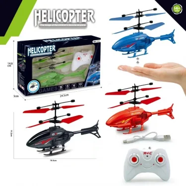 Remote Control Induction Helicopter Dual-mode Suspended Aircraft with Lighting Anti Drop and Collision RC Aircraft 6