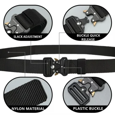 Men's Belt Outdoor Hunting Tactics Belt Multi functional Buckle Nylon Belt High Quality Marine Corps Canvas Belt 4