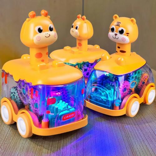 Baby Animal Car Toys Toddler Press and Go Cars Pull Back Car Light Up Toys Wind-up Cars for Kids 1 2 Year Old Boy Birthday Gifts