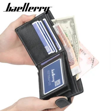 New arrival Genuine Leather Men Wallets With Coin Pocket Money Bag Fashion Male Purse Credit Card Holder For Man 6