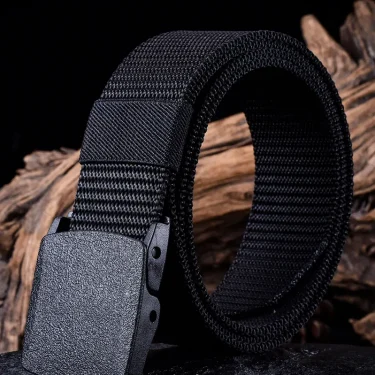 Classic Men Women Belts Military Nylon Adjustable Belt Outdoor Travel Tactical Waist Belt with Plastic Buckle for Pants 3