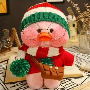 30cm Little Yellow Duck Korean Netred Wearing Hyaluronic Acid Doll Ducks Lalafanfan Plush Soft Toys Girls Birthday Xmas Gift 2