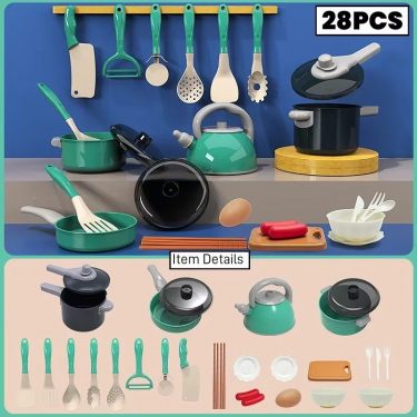 Boys Girls Creative Kitchen Toys Set Simulated Kitchen Toy for Children's Pretend Play Kids Cooking Utensils Playset Gifts