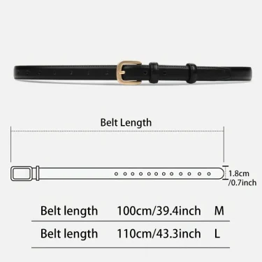 Simple Pin Buckle Skinny Belts Solid Color PU Waistband Adjustable Thin Belt Jeans Pants Belt For Women 5