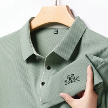 Brand Fashion Long Sleeves Advanced Printed POLO Shirt Autumn New Korean Version Men's Lapel T-shirt 3