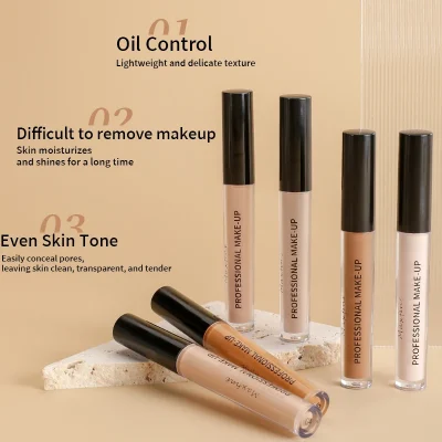 6-color flawless concealer, improving uneven skin tone, light, medium coverage, semi-matte, and pure. 4