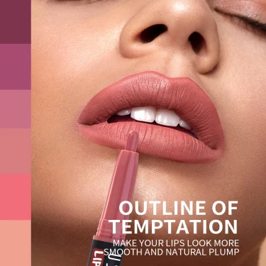 Waterproof Matte Lipliner Pencil Nude Purple Lipstick Pen Matte Velvet Lip Liner Pen Contour Make Up Sexy Lasting Lips Cosmetics 2
