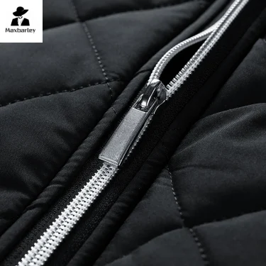 Winter Cold-proof Jacket Men's Casual fleece-lined Thickened Zipper Quilted Padded Coat Men's Business Commuting Warm Parka 4