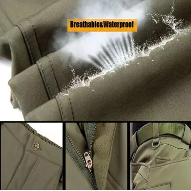 Men's City Gargo Winter Tactical SharkSkin Jackets Hiking Pants Fishing Climbing Trekking Casual Hunting Camping Trousers M-5XL 5