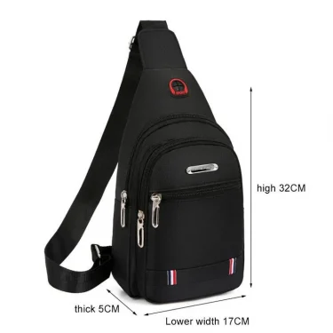 Unisex Canvas Leisure Sports Small Backpack Oxford Cloth One-shoulder Messenger Bag Chest Bag 6