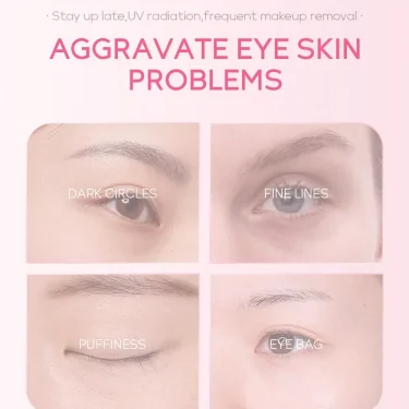 LAIKOU Sakura Eye Serum Eye Roller Massage Hyaluronic Acid Skin Care Eye Bags Cream Moisturizing Dark Circles 15ml 6