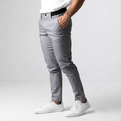 Men's Pants Active Chinos Comfortable Men Long Stylish Slim Fit Ankle Length Casual Soft Breathable Fabric Mid Waist Commuting W