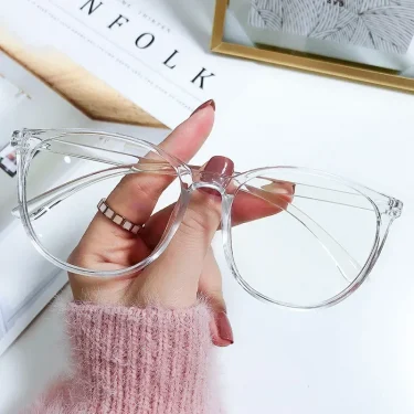 Anti-blue Light Square Glasses Frame Women Men Simple Transparent Optical Eyeglasses Blue-Blocking Compute Spectacles Frames 4