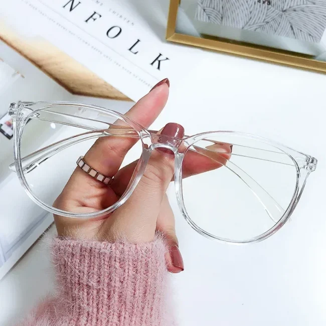Anti-blue Light Square Glasses Frame Women Men Simple Transparent Optical Eyeglasses Blue-Blocking Compute Spectacles Frames 4
