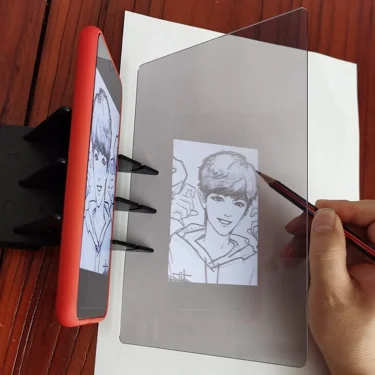 Optical Clear Drawing Board, Portable Optical Tracing Board Image Draw Board Tracing Drawing Projector Optical Painting Board 2