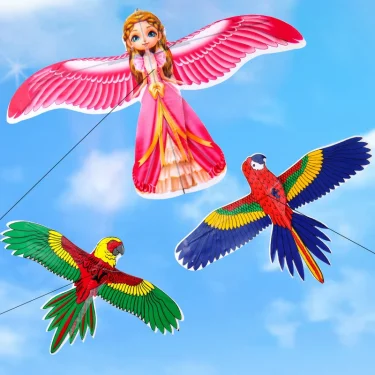 Cartoon Children Kite Mini Plastic Toys Kite + 40cm Hand Brake Fishing Rod Outdoor Toys For Kids Gifts 4