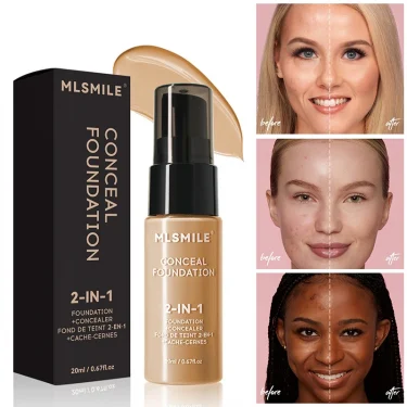 Face Foundation Cream Oil-Control Matte BBCream Waterproof Lasting Concealer Liquid Full Coverage Matte Base Professional Makeup 4