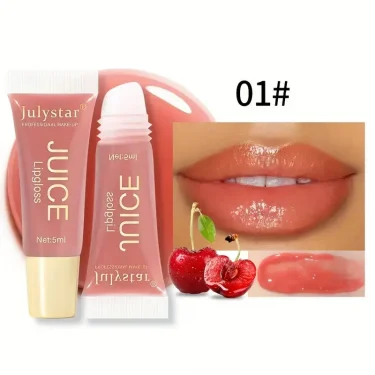 Watery Crystal Clear jelly Lip Oil Lip Balm Moisturizing And smoothingLip Lines Jelly Pout Lip Gloss Glass Lip Fruit Scent 6