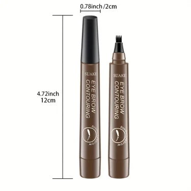 Waterproof Eyebrow Pen, Microblading Eyebrow Pencil With 4 Split Head, Natural Looking Brows Makeup ( 5 Colors) 6
