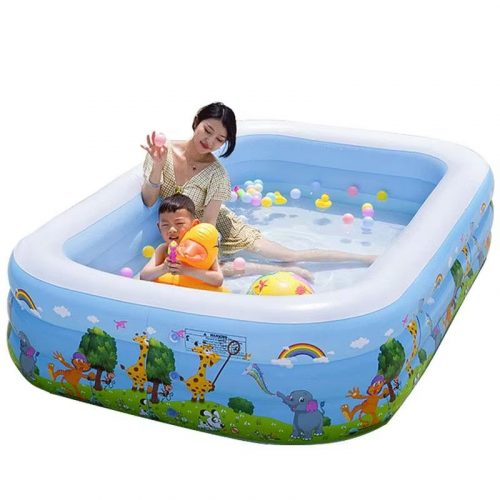 Kids Inflatable Pool Foldable Outdoor Inflatable Pool For Kids Space-Saving Swimming Pool For Family Thickened Inflatable Pool