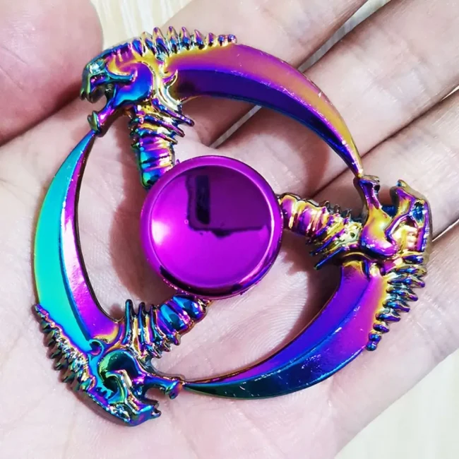 Dragon Wings Hand Spinner High Speed Low Noise Fingertip Gyro Alloy Anti Pressure Metal Rainbow Finger Spinner Children Toys 4