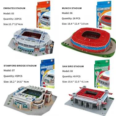 3D paper stadium puzzle model for passionate football fans to fight with your home team 3
