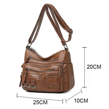 New Ladies Soft Leather Bags High Quality Purses And Handbags Famous Designer Crossbody Shoulder Bag For Women Sac A Main 2