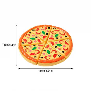 Kids Pizza Cutting Toy Simulation Plastic Pizza Dinette Child Toy Kitchen Pretend Play Food Cooking Kitchen Toys for Girls Kids 5