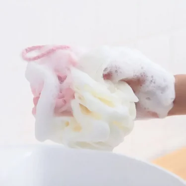 Soft Shower Mesh Foaming Sponge Body Scrub Exfoliating Back Brush Skin Cleaner Bath Bubble Ball Skin Care Bathing Accessories 6
