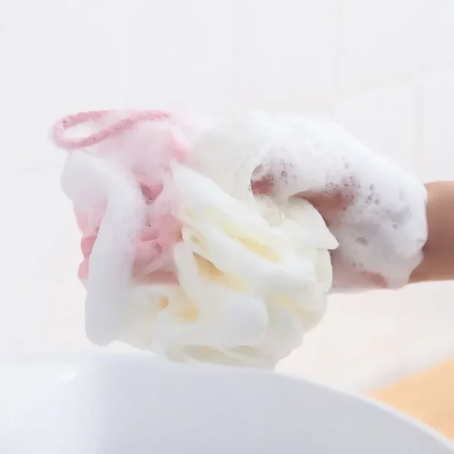 Soft Shower Mesh Foaming Sponge Body Scrub Exfoliating Back Brush Skin Cleaner Bath Bubble Ball Skin Care Bathing Accessories 6
