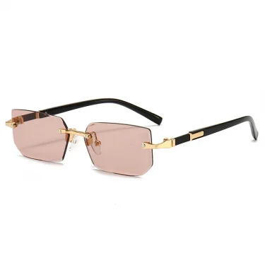 Fashion Rimless Sunglasses Men Women Populare Frameless Sun Glasses Male Female Classic Small Square Summer Traveling Shades 4