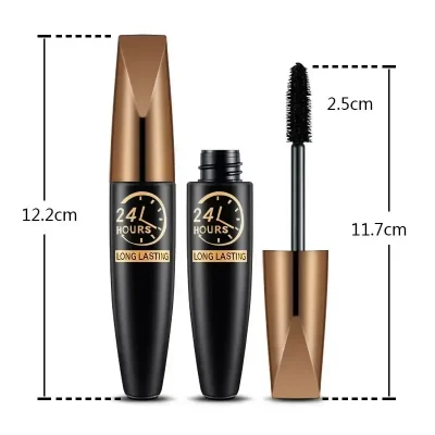 5D Waterproof Mascara Lengthens Eyelashes Extension Black Silk Fiber Mascara Female Makeup Cosmetic Waterproof Mascara 5