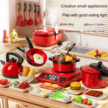 Children's Home Kitchen Utensils, Baby Kitchen Toys, Puzzle Set, 3 to 6 Years Old, Simulated Cooking, Girl's Birthday Gift 1