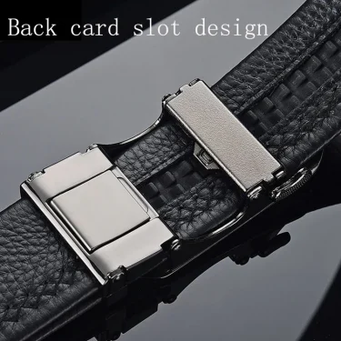 Belt Men Automatic Buckle Belt for Men Business Work Casual Luxury Designer Famous Brand Male for Jeans PU Leather Strap ZD2203 5