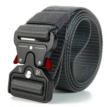 Red Ears Plastic buckle tactical belt men's multifunctional military fan canvas belt outdoor faux nylon training waist belt 5
